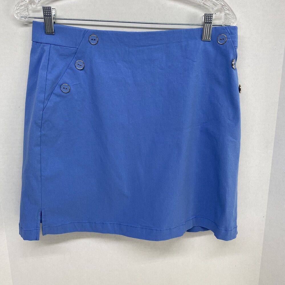 Rafaella Comfort Blue Stretch Skort Size Small Built in Shorts Activewear Sailor